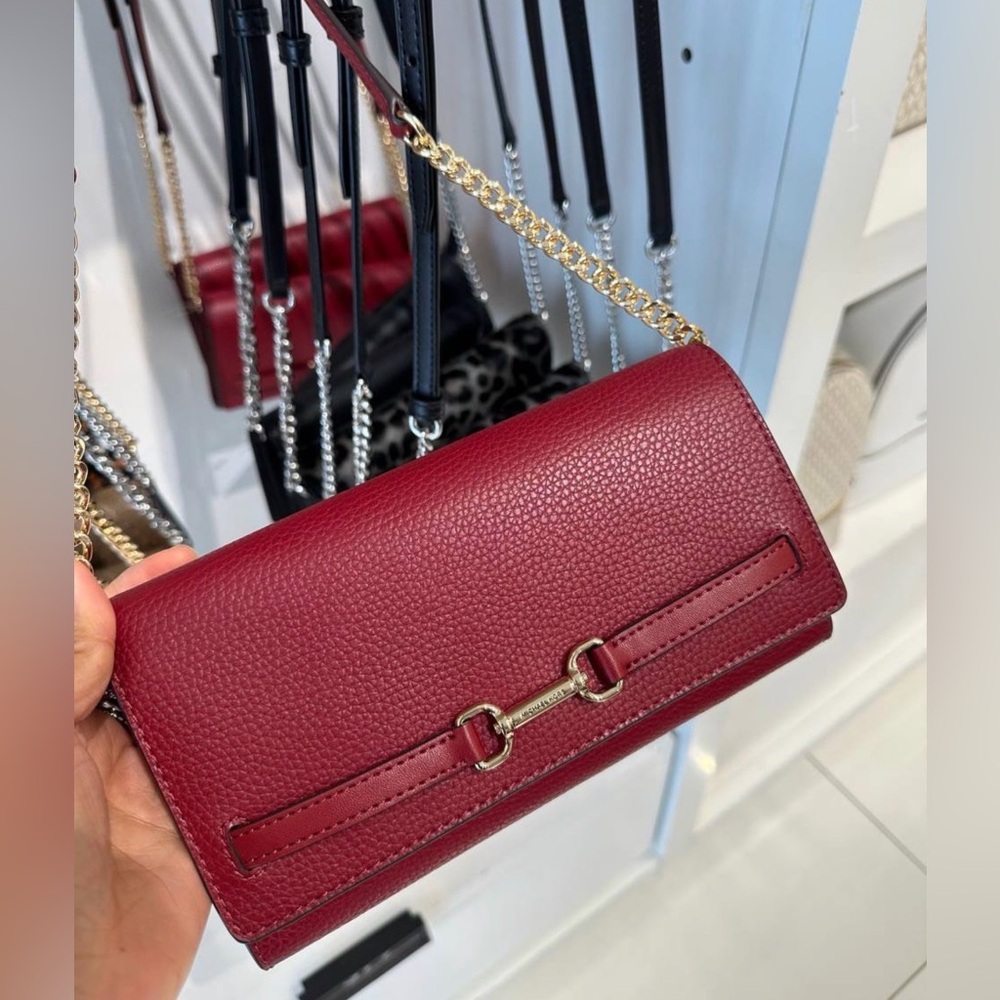 Michael Kors Carson Large Convertible Crossbody Bag - Cherry Red